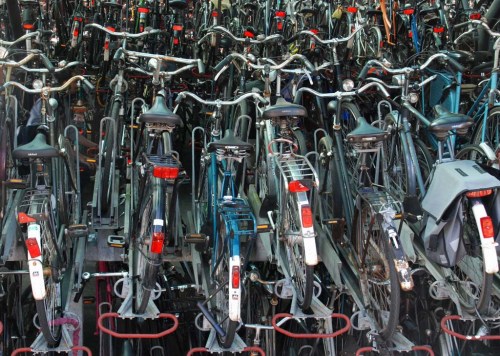 Typical Dutch bike rack